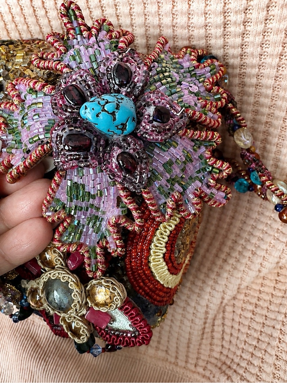 Mary Frances Multicolor Beaded Floral Crossbody with Sculptural Flower Detail - Picture 2 of 10